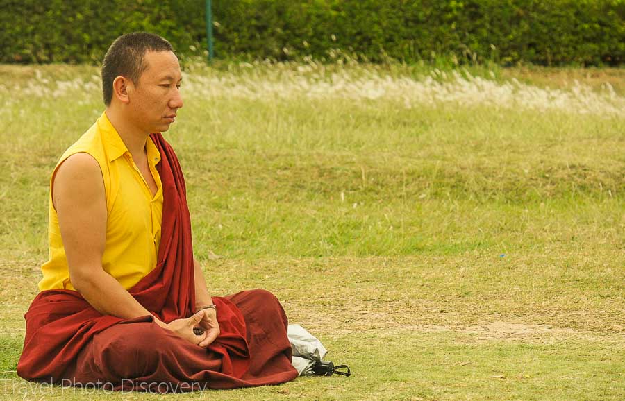 A Buddhist monk at Lumbini