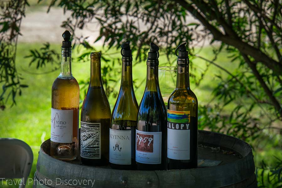 Outdoor wine tasting around Santa Barbara county