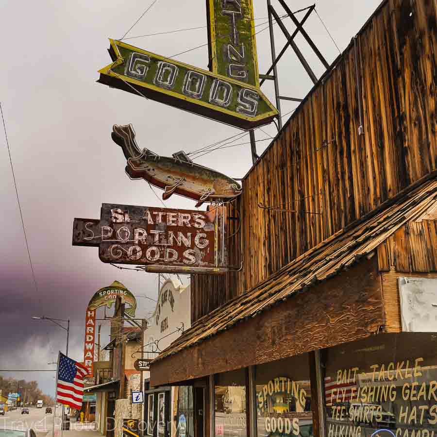 Lone Pine downtown Inyo County Hwy 395 Eastern Sierras