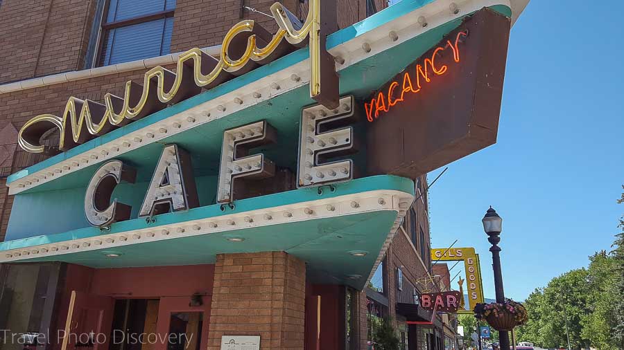 Walking through the historic district at Livingston, Montana 