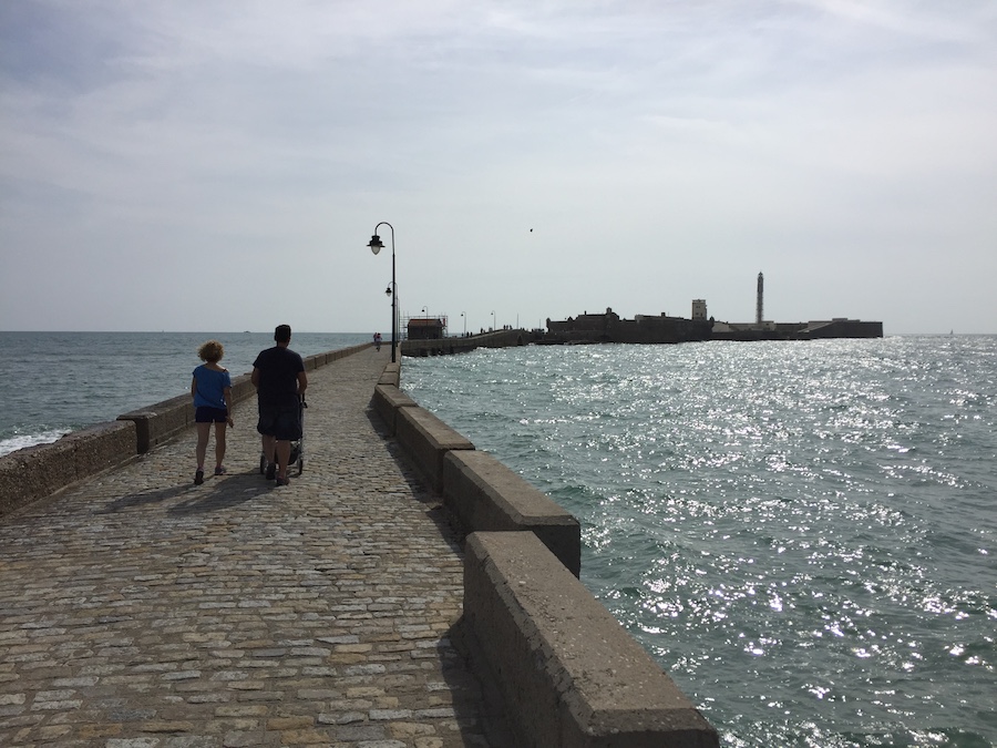 A castle on the bay in Cadiz Spain