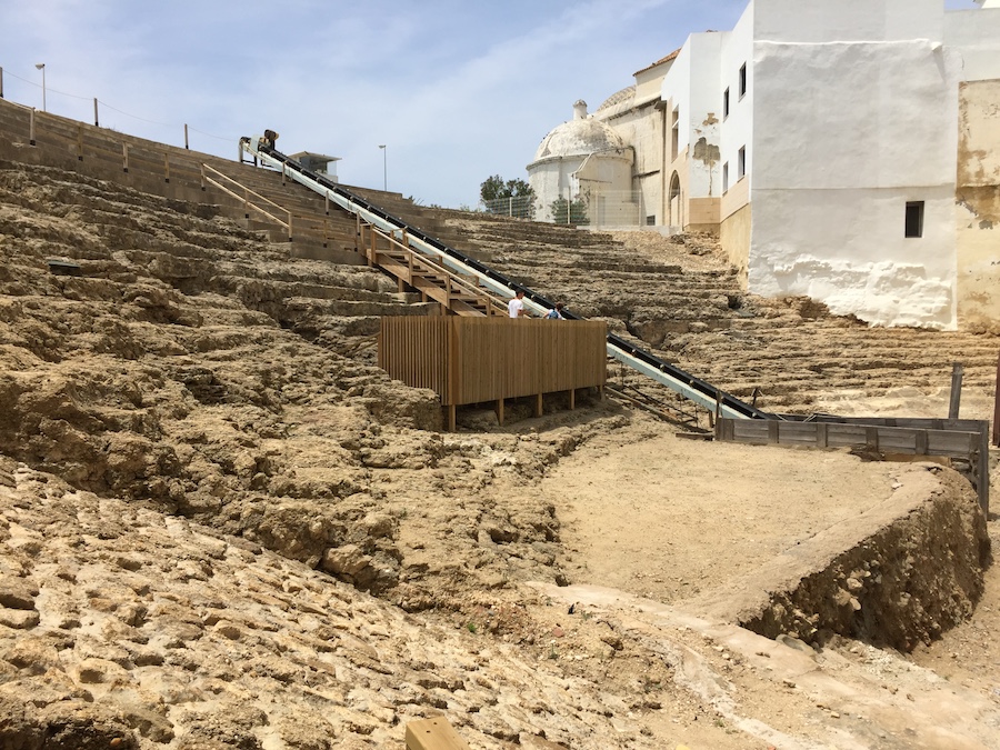 The roman ruins in Cadiz Spain