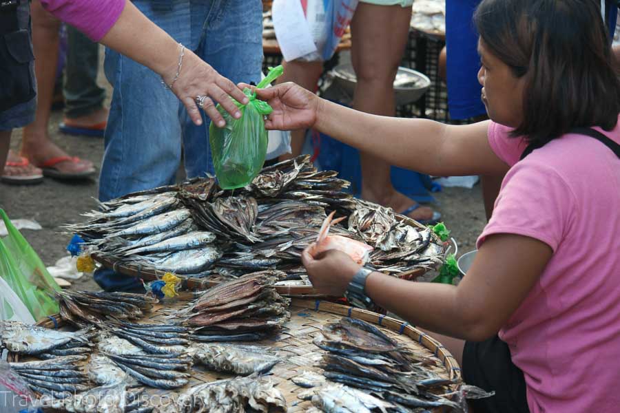 Seafood vendor at Mactan public market in Cebu