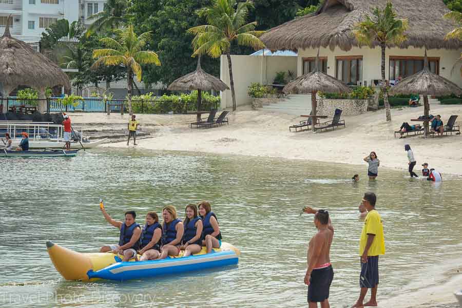 Banana boat at the Maribago resort
