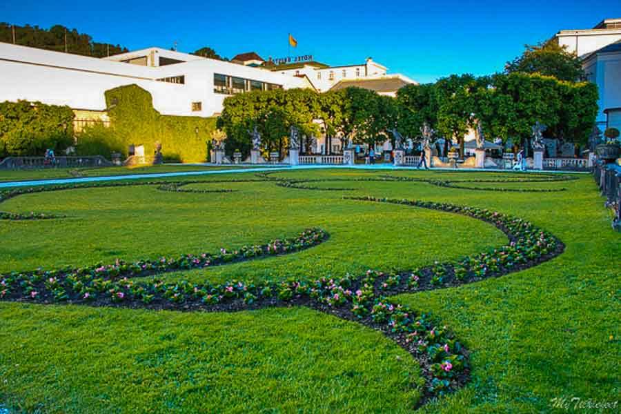 Mirabell gardens in Salzburg Austria