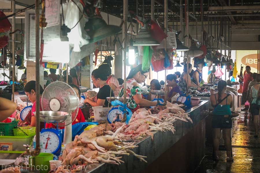 Poultry section at the Vigan public market