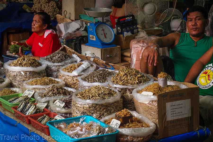 Dried fish vendor at Vigan market Ilocos Norte