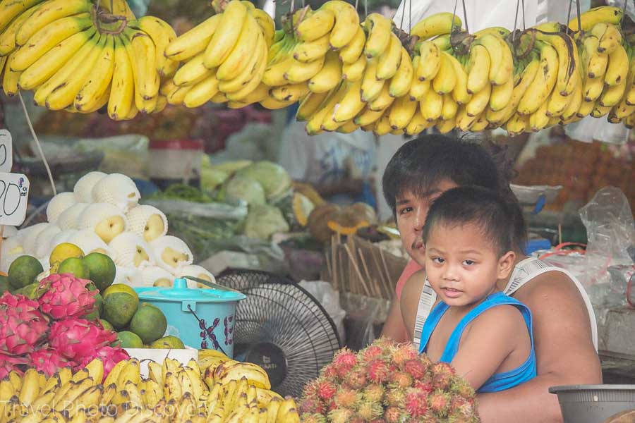 The produce section at Vigan market