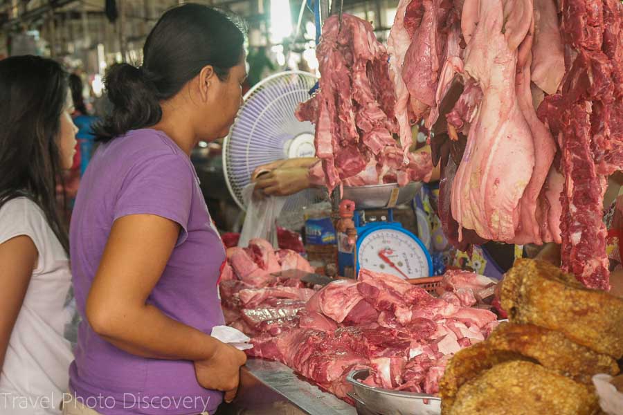 Meat vendor at Vigan market Ilocos Norte