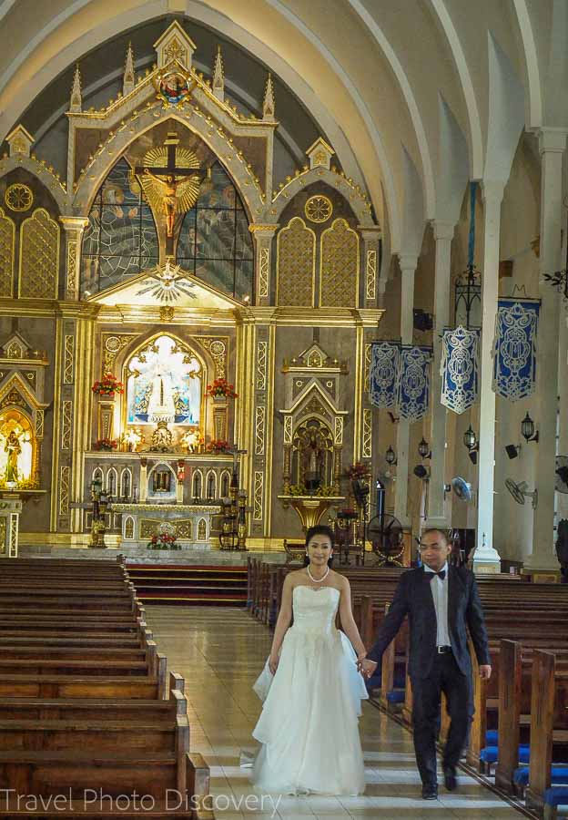 Interior details of Bantay Church in Vigan City