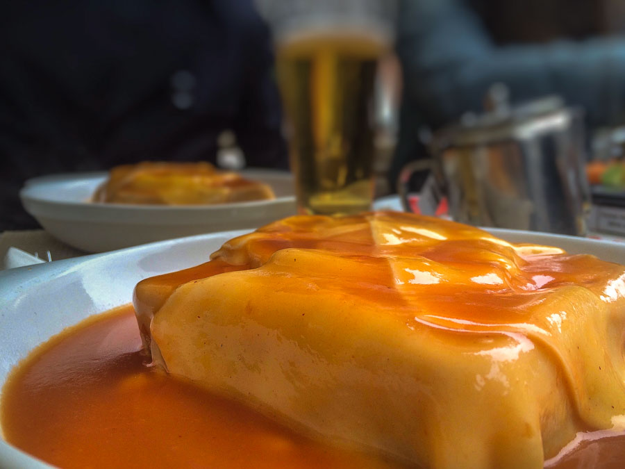 specialty francesinha to try while in Portugal