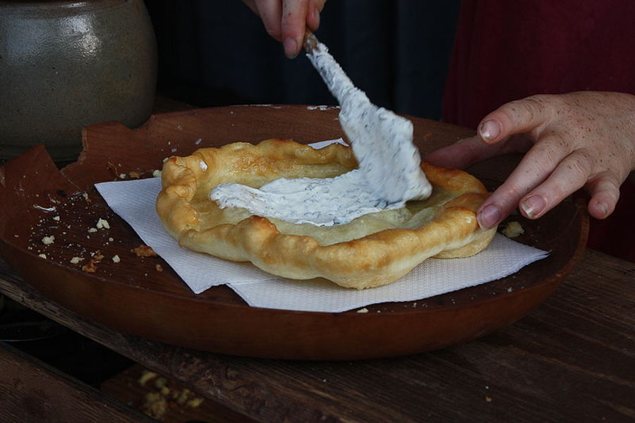 Budapest street food Langos