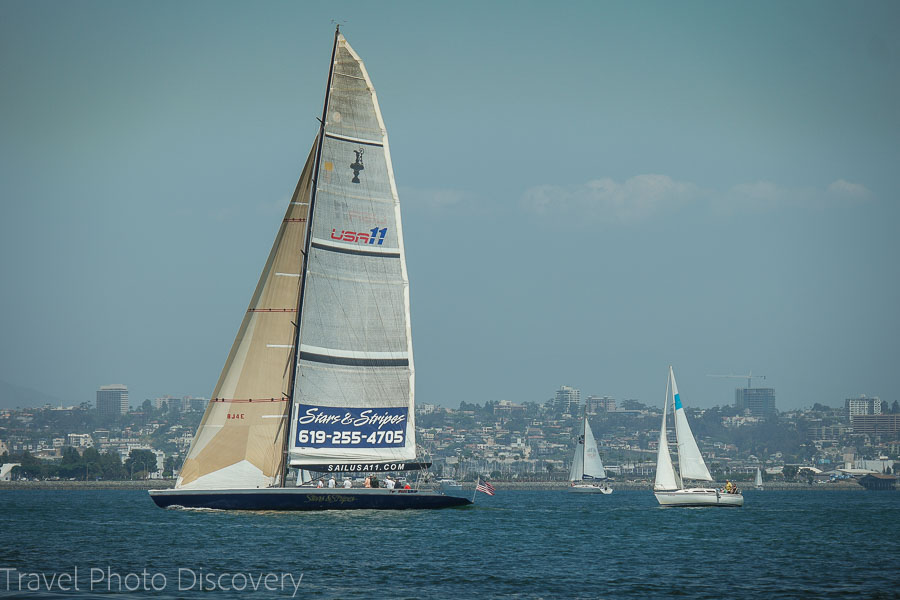 San Diego sunset sailing on Mission Bay