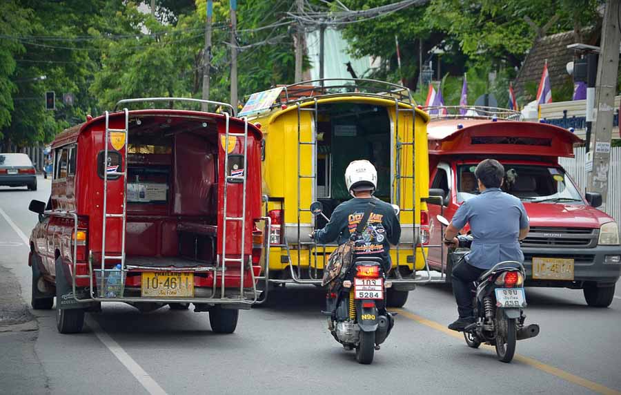 Songthaew ride in Chiang Mai