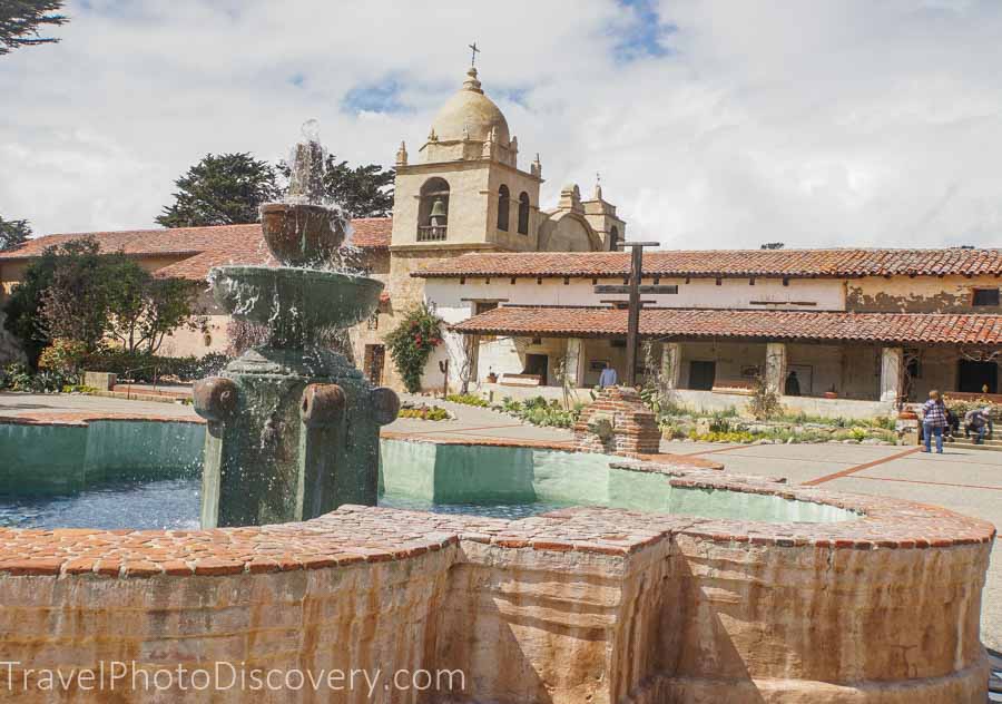 Carmel Mission fountain area