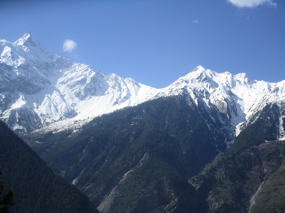 Mountain climbing Kinnaur in the Himalayas