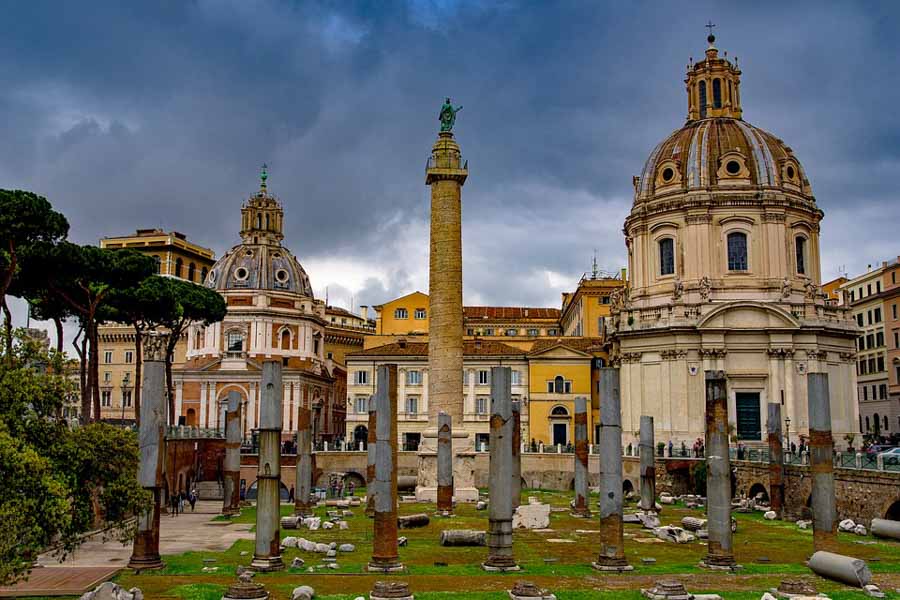Trajan's column and forum in Rome