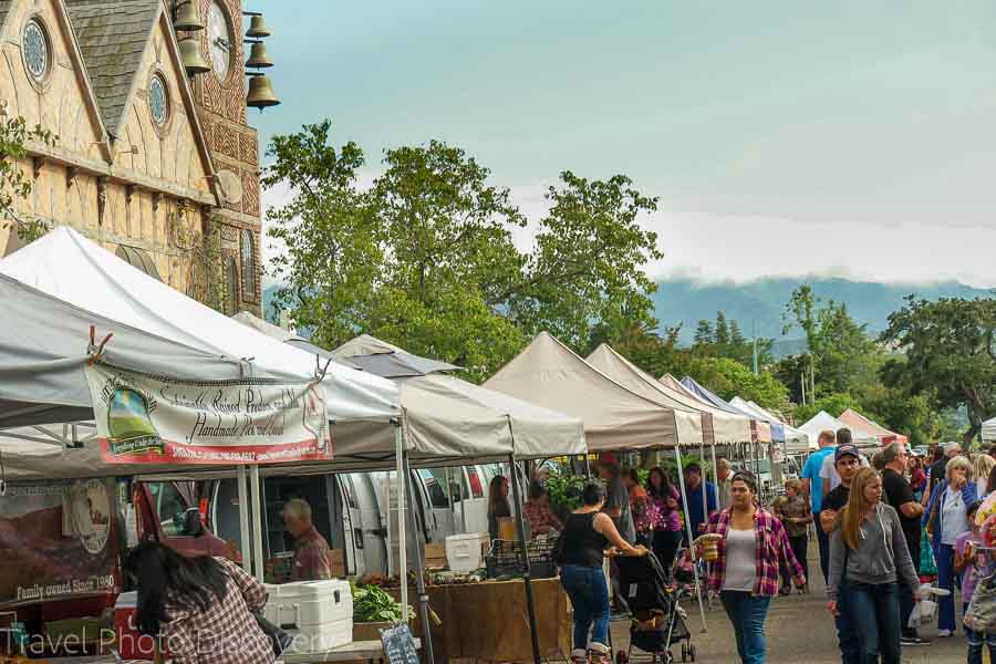 Farmers market in Solvang, CA