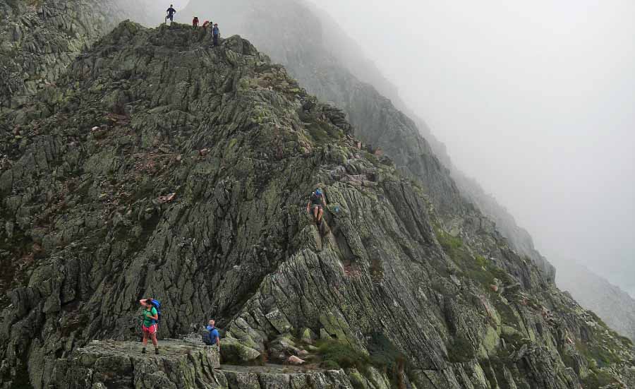 hiking adventure at Maine Knife Edge Katahdin Baxter State Park