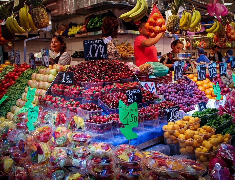 La boqueria public market in Barcelona