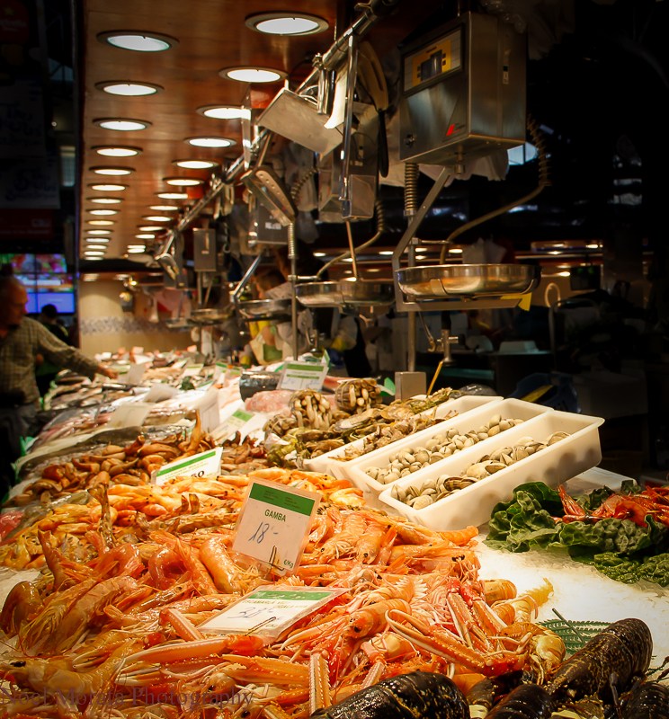 La boqueria market on Las Ramblas