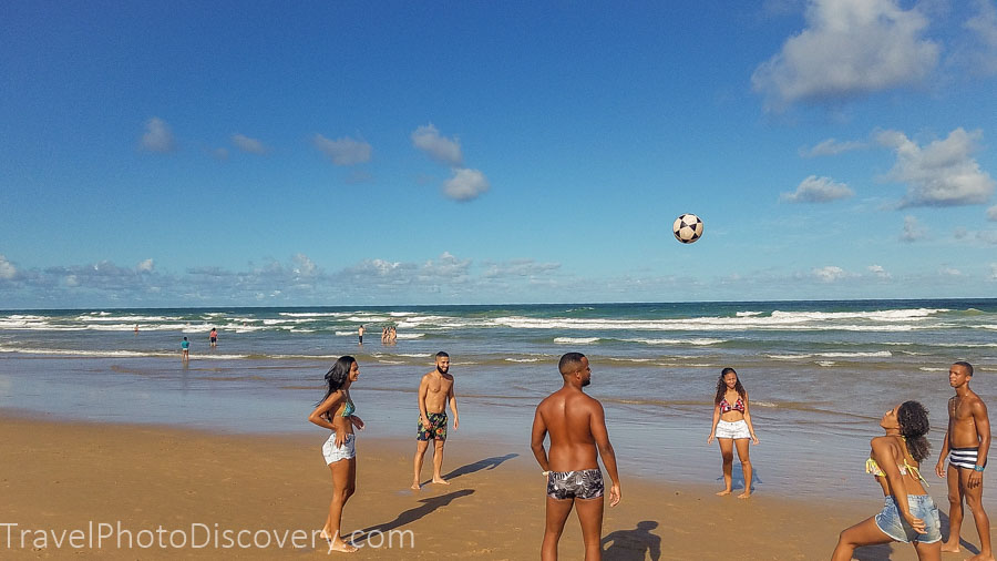 Soccer game at Flamingo beach