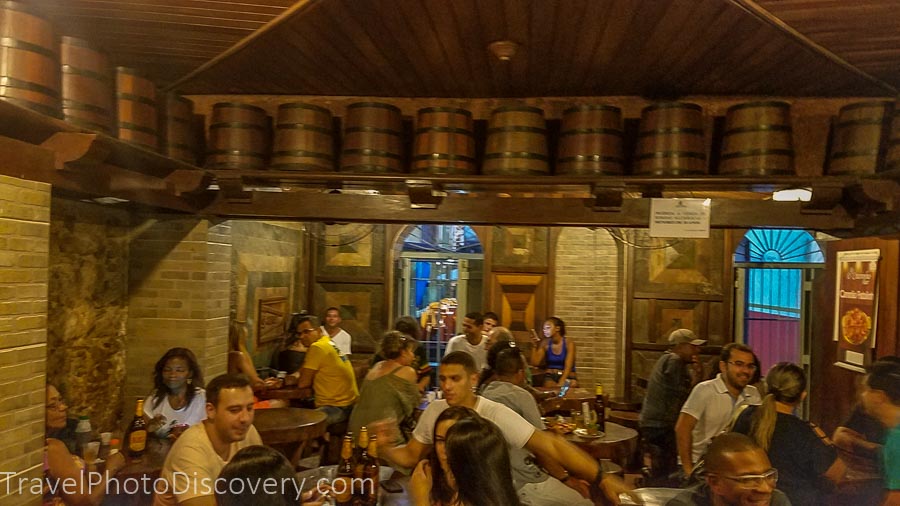 Visiting a rum bar in Pelourinho at night