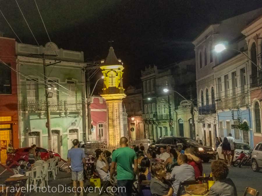 Exploring Pelourinho at night time