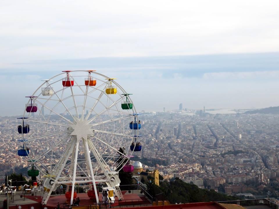 Tibidabo skywalk in Barcelona