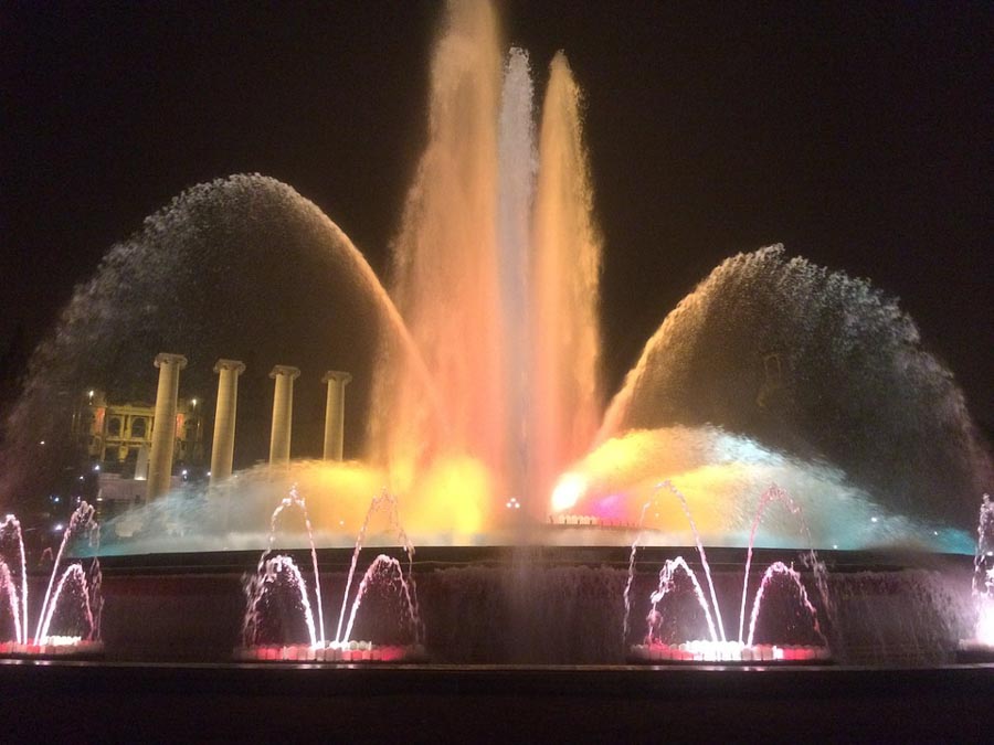 Magic fountain at Montjuic