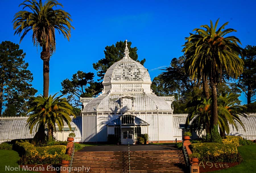 San Francisco gardens conservatory at Golden Gate Park