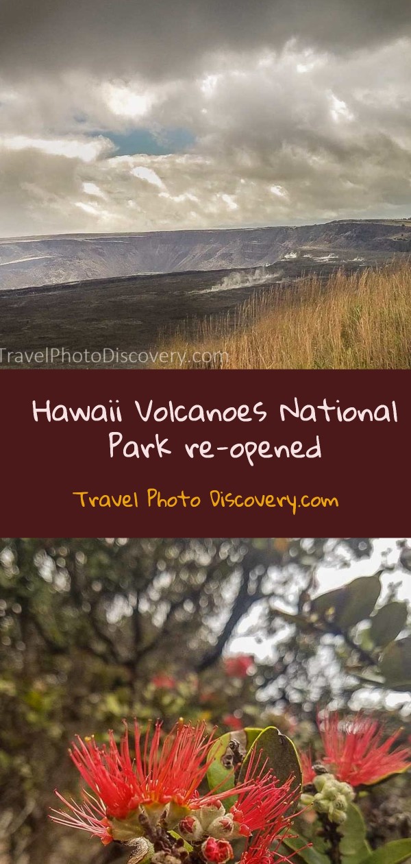 Pin for Hawaii Volcanoes National Park re-opened