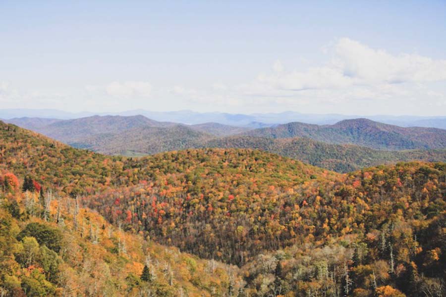 Smoky mountains for autumn season