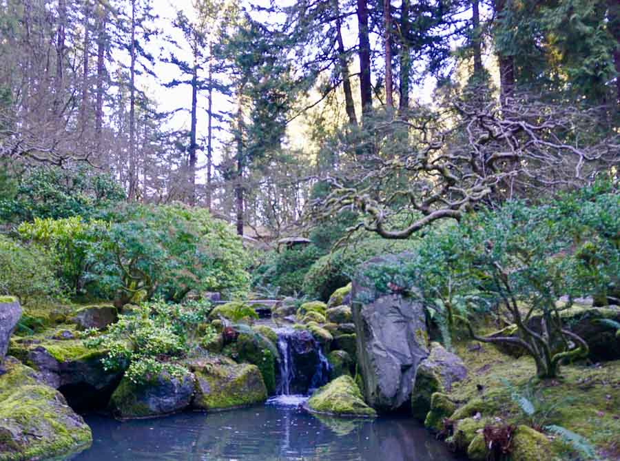Japanese Garden in Washington Park Portland Oregon
