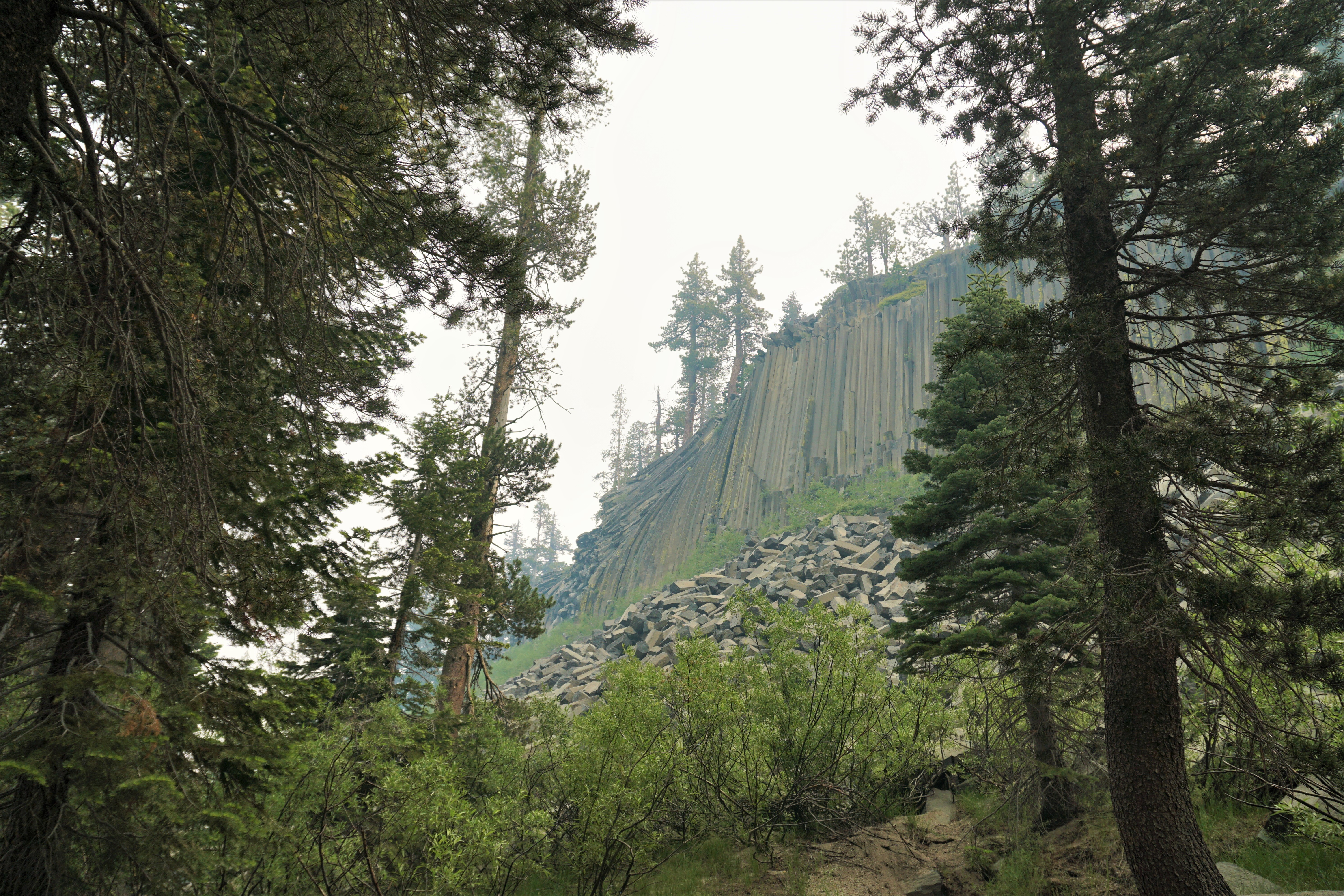 Devils Postpile in the Eastern Sierras california