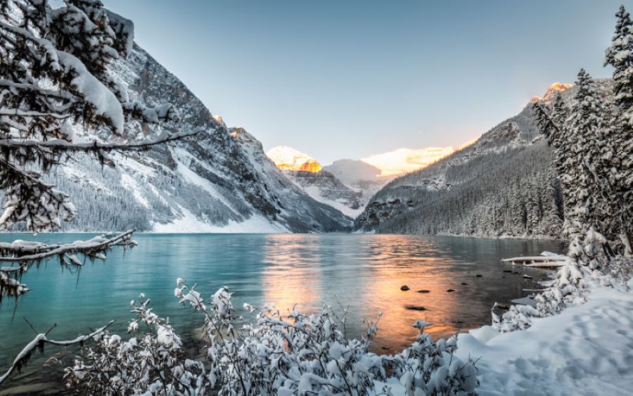 Glacier National Park in Winter time