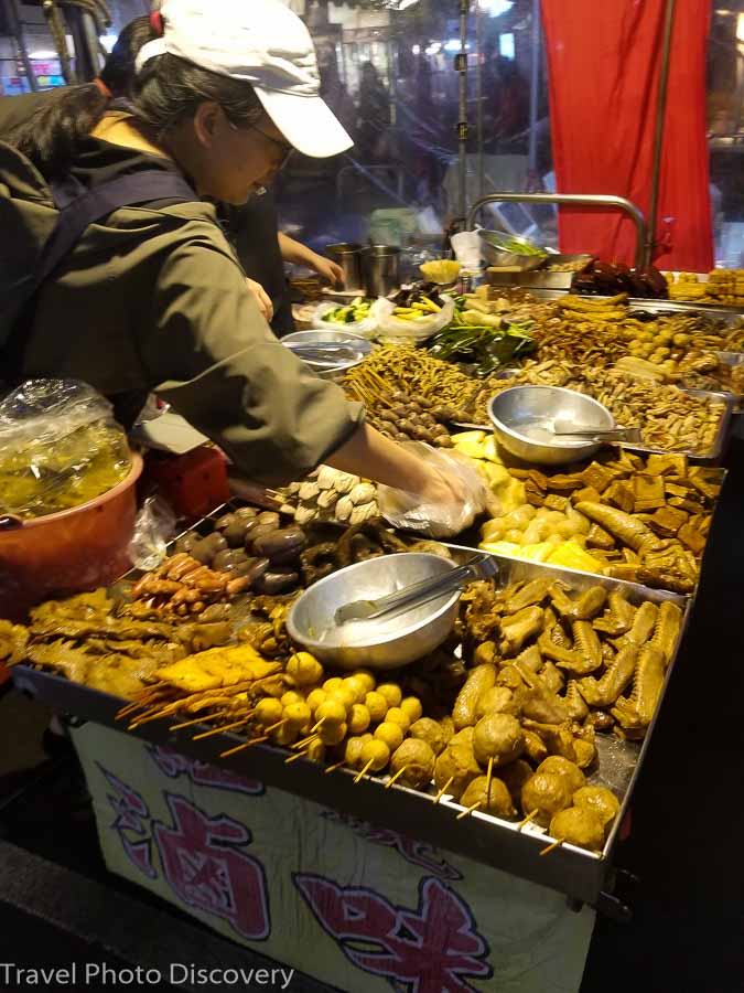 Choices of street food Taipei