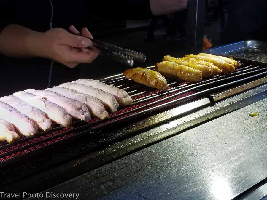 combination grilled pork sausage night market, Taipei
