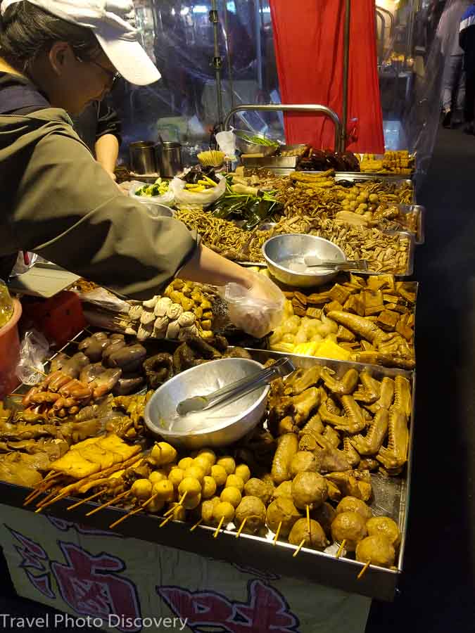 Mixed intestine street food vendor in Taiwan