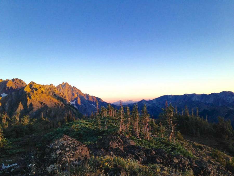 sunset in olympic national park