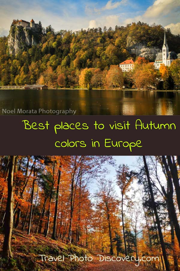 Pinterest pin Best places to visit in autumn in Europe