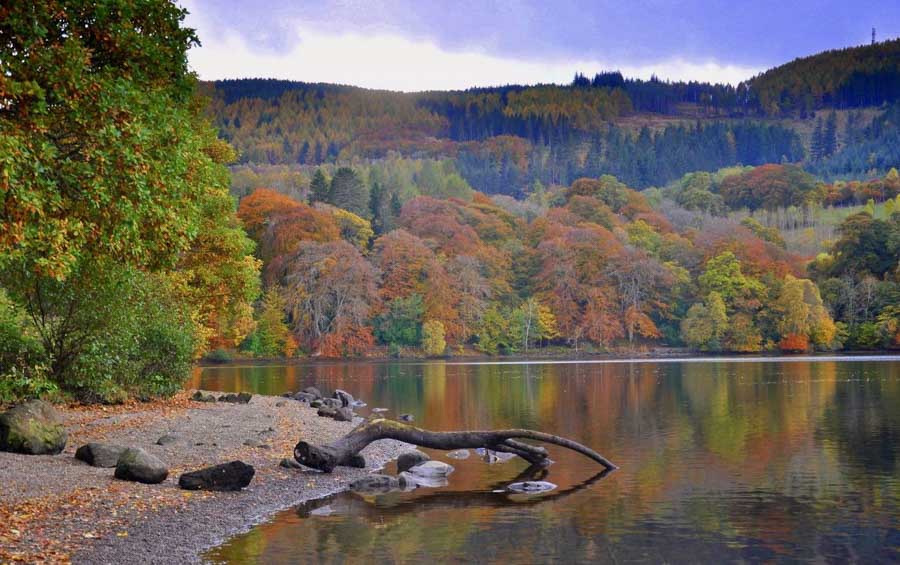 Perthshire Scotland in fall time