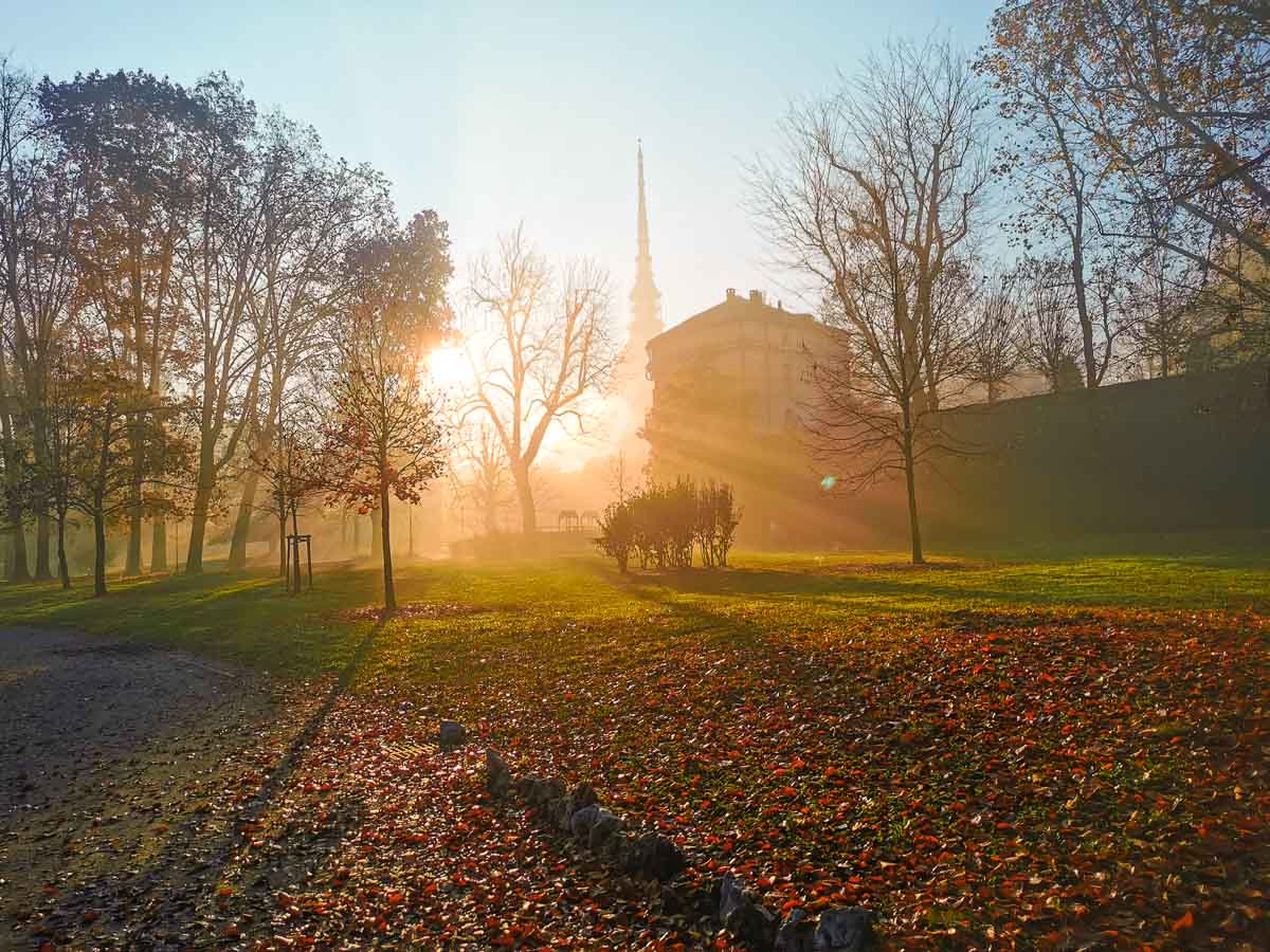 Turin, Italy, for Autumn foliage, parks, and outdoor dining