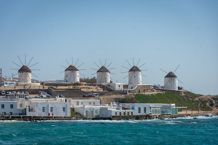   See the windmills of Kato Mili