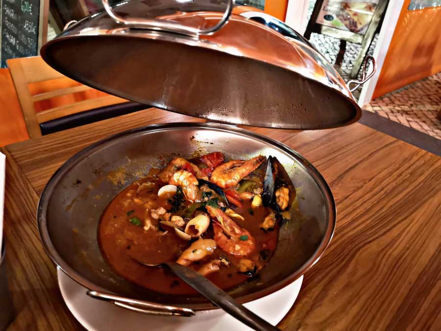 Try Typical Portuguese Seafood Cataplana