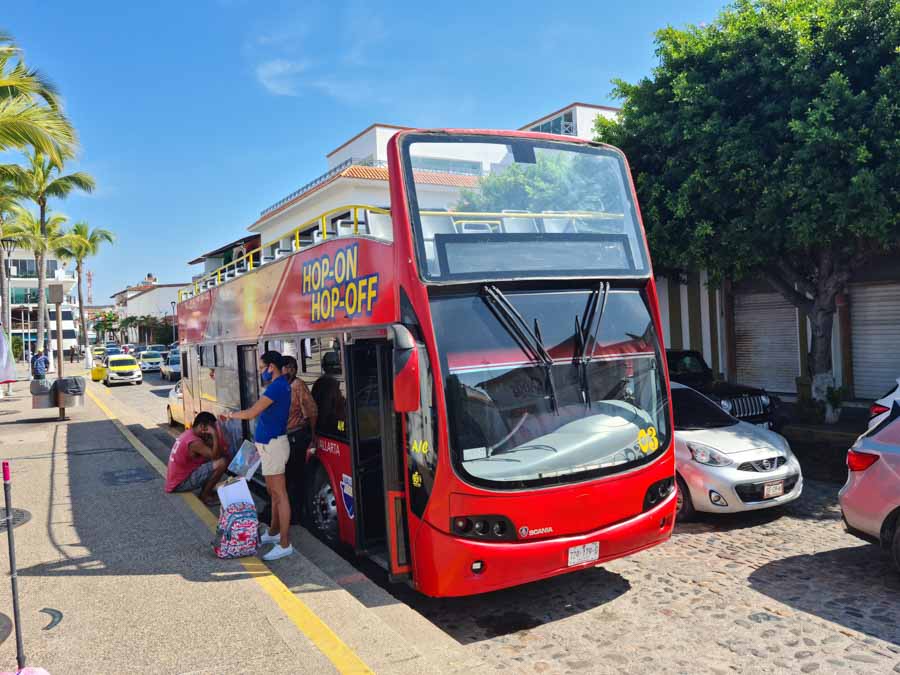 Hop on Hop Off Bus tour around Puerto Vallarta