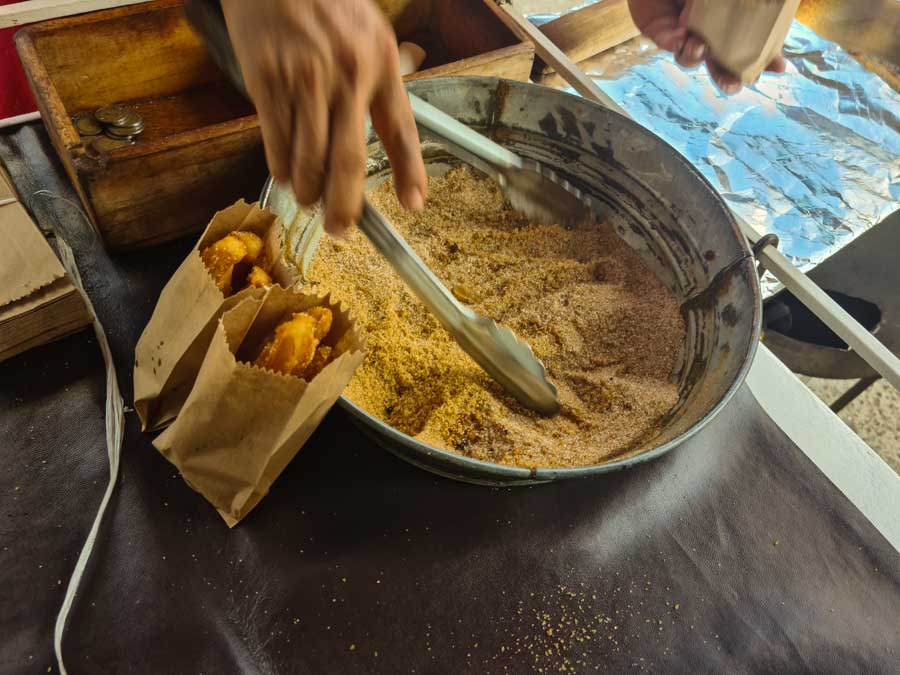 stop at the local churro guy for a sweet bite