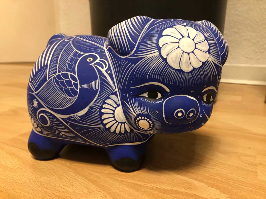 Clay piggy bank from Veracruz