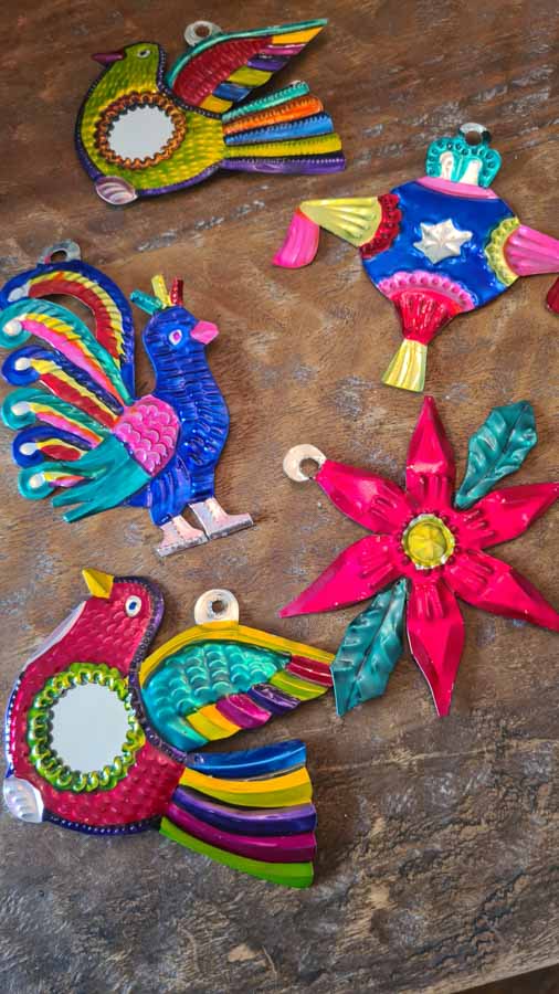 Tin ornaments from Oaxaca