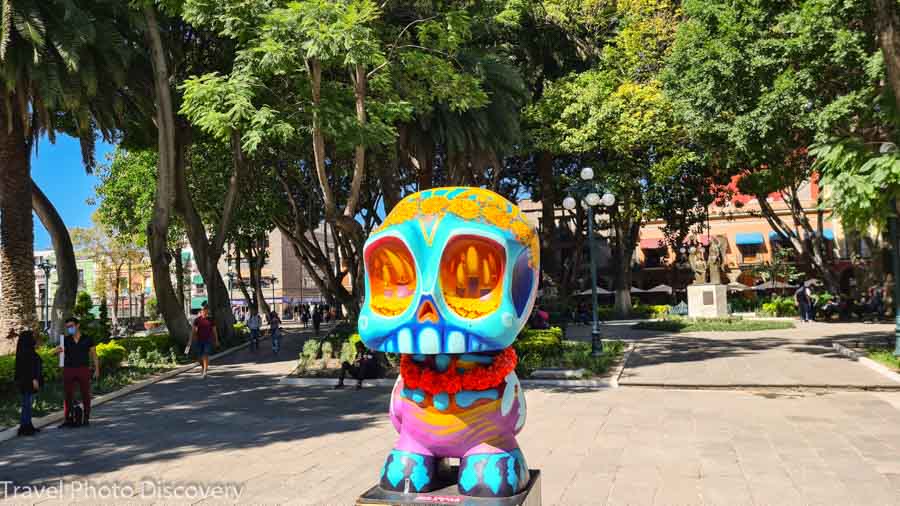 Take a selfie at the Puebla sign, check out the colorful art and sculptures or just hang out at the Zocalo